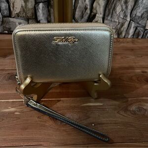 Gold Women's Wallet Clutch by AITBAGS Multiple Slots Compartments